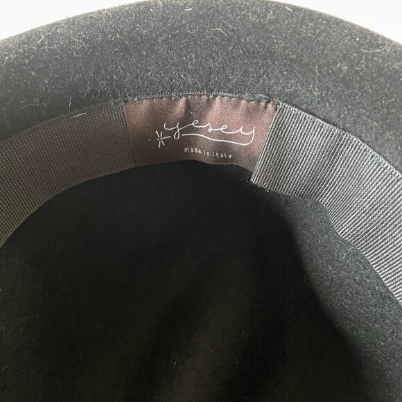 Yesey black felt hat Size L Made in Italy - Picture 3 of 4